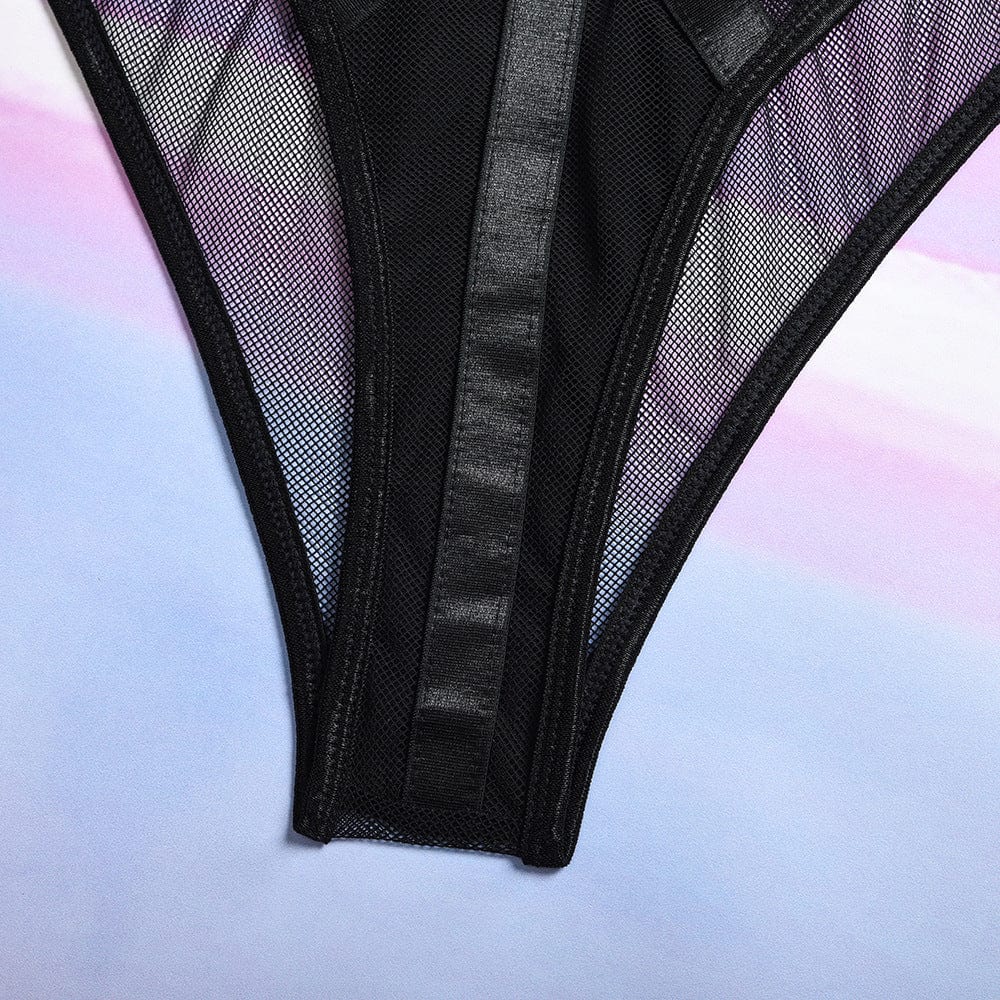 Body de malla con choker Adrienne-Laurene.es