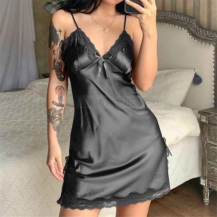 Camisón de satén Latoya-Laurene.es