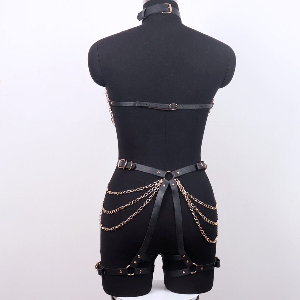 Conjunto de arneses con cadenas-Laurene.es