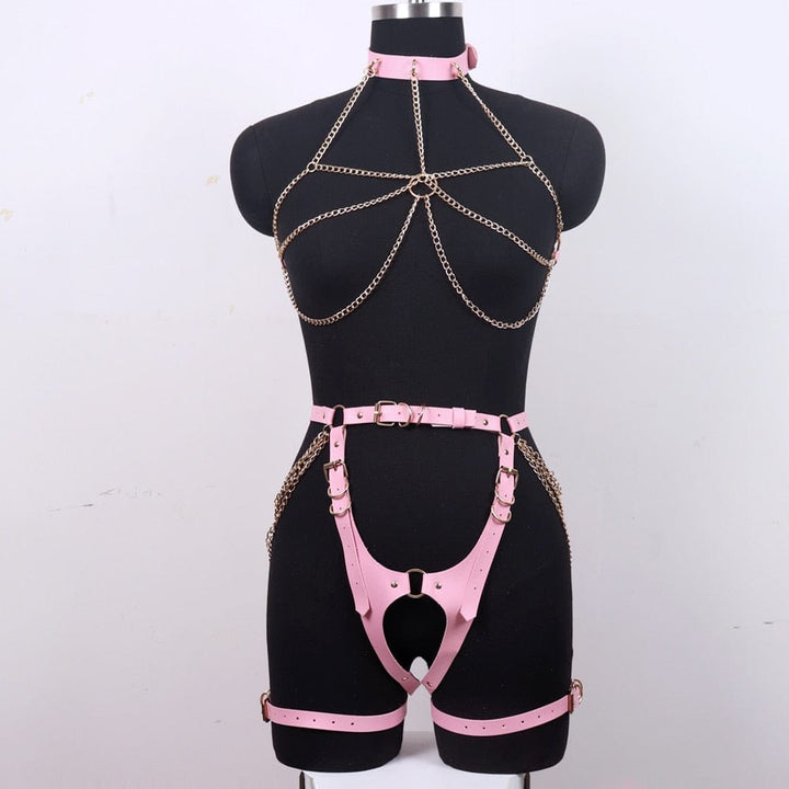 Conjunto de arneses con cadenas-Laurene.es