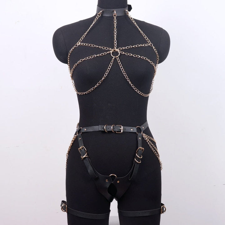Conjunto de arneses con cadenas-Laurene.es