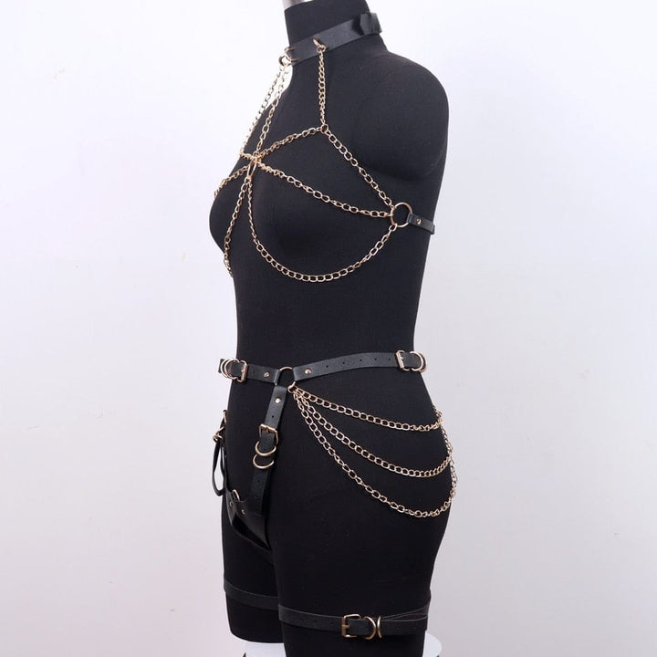 Conjunto de arneses con cadenas-Laurene.es
