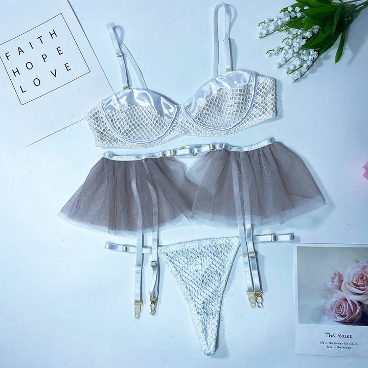 Conjunto de lencería con rejilla Epsom-Laurene.es