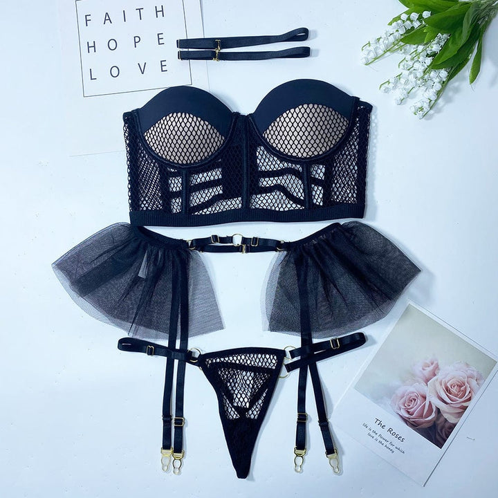 Conjunto de lencería con rejilla Epsom-Laurene.es