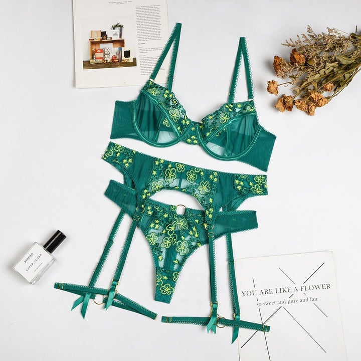 Conjunto de lencería verde Newbury-Laurene.es