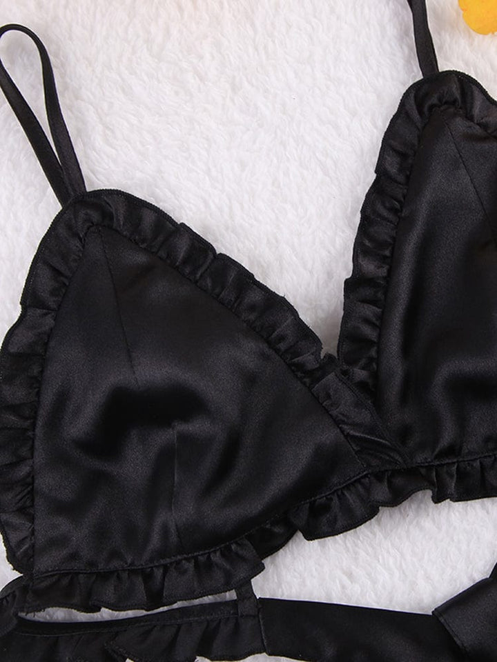 Conjunto de satén con bata Luisa-Laurene.es