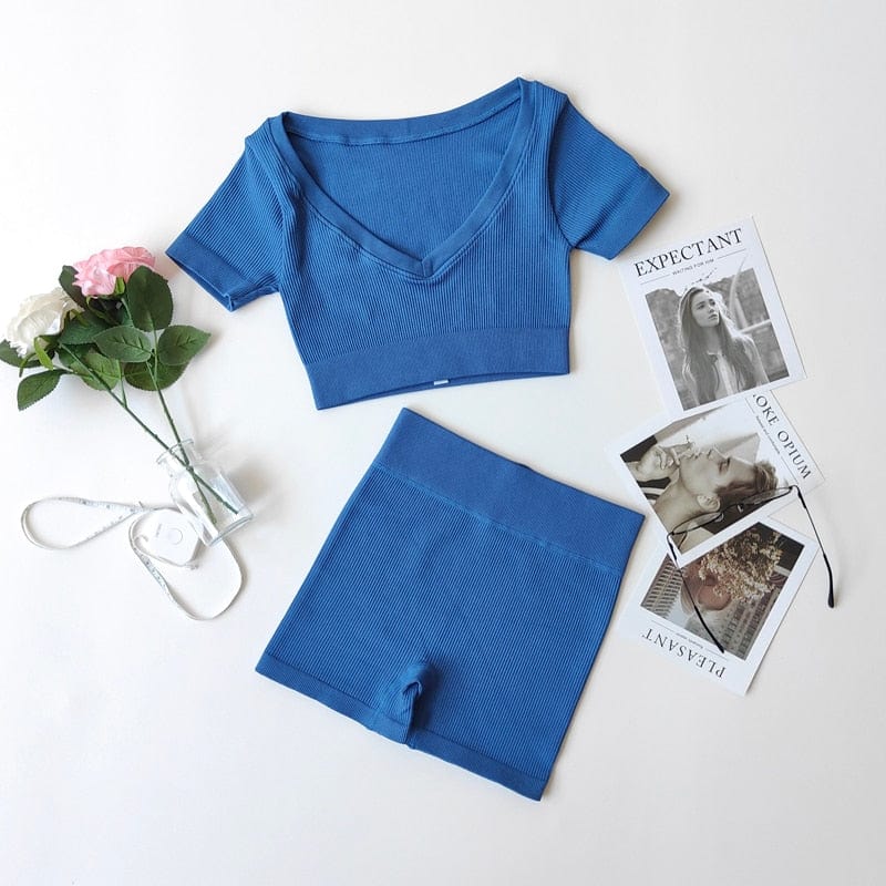 Conjunto deportivo de punto acanalado-Laurene.es