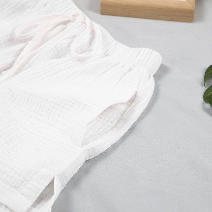 Pijama blanco de dos piezas-Laurene.es