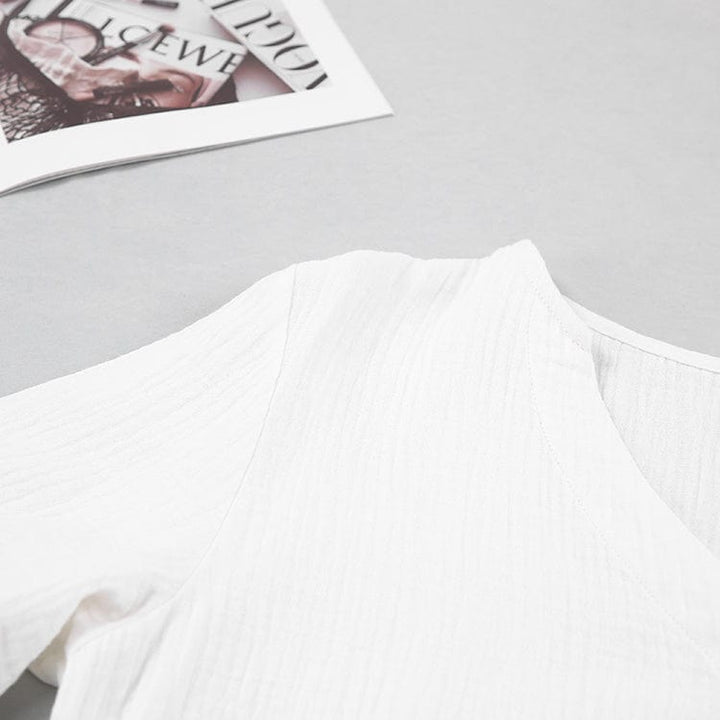 Pijama blanco de dos piezas-Laurene.es