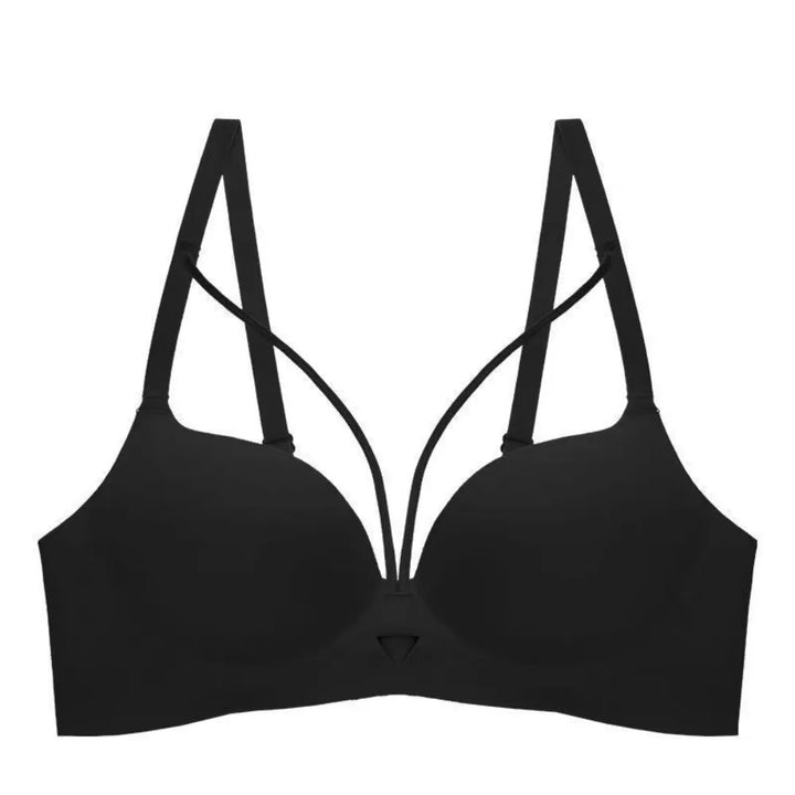 Sujetador push up con ribete de tiras