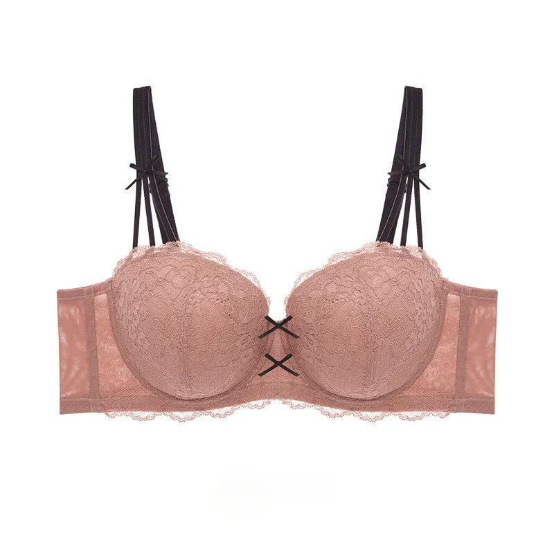 Sujetador de encaje con lacitos dobles