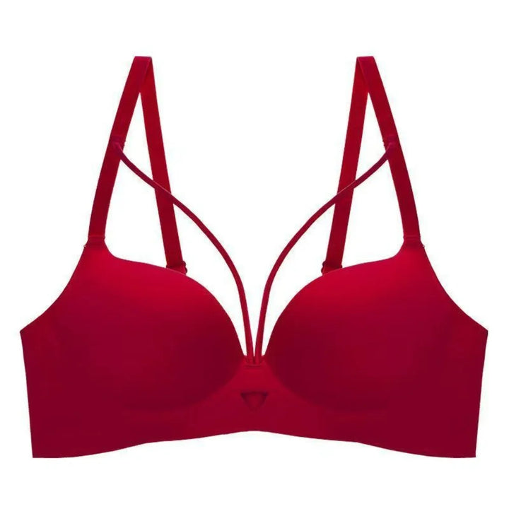 Sujetador push up con ribete de tiras