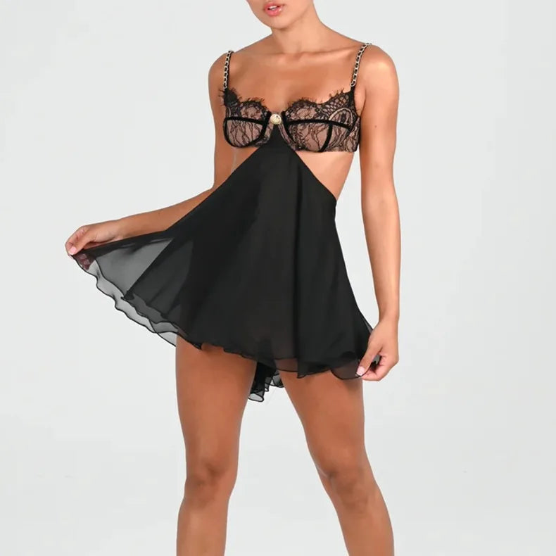 Camisón con sujetador de encaje