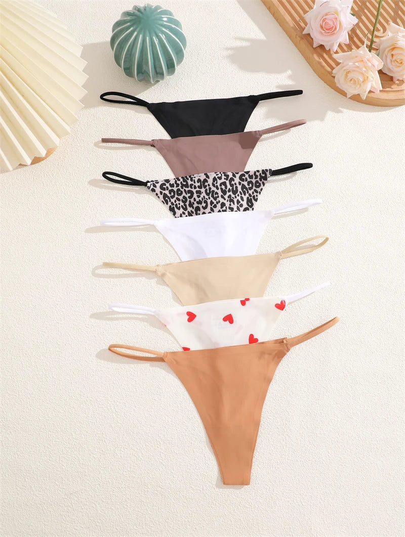 Paquete de 7 tangas con estampado