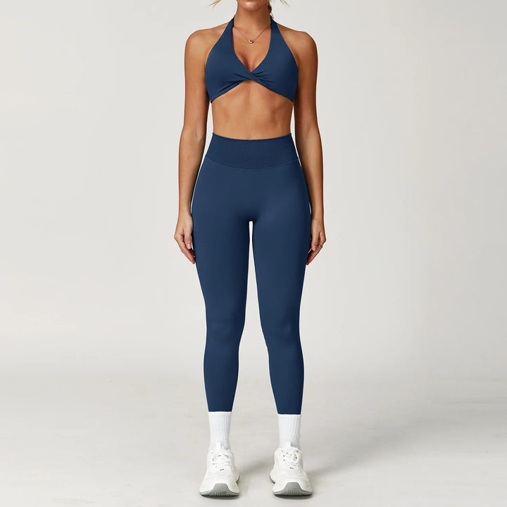 Conjunto deportivo sin costuras con leggings