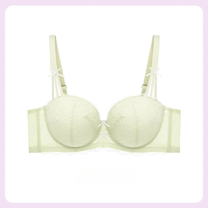 Sujetador de encaje con lacitos dobles