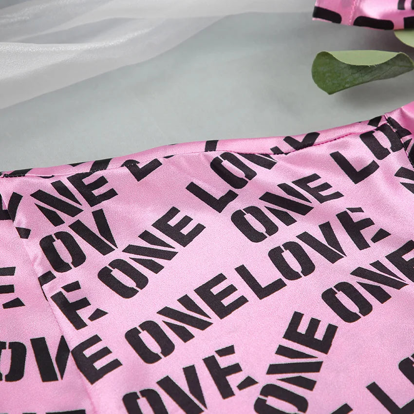 Conjunto de pijama con bata con estampado