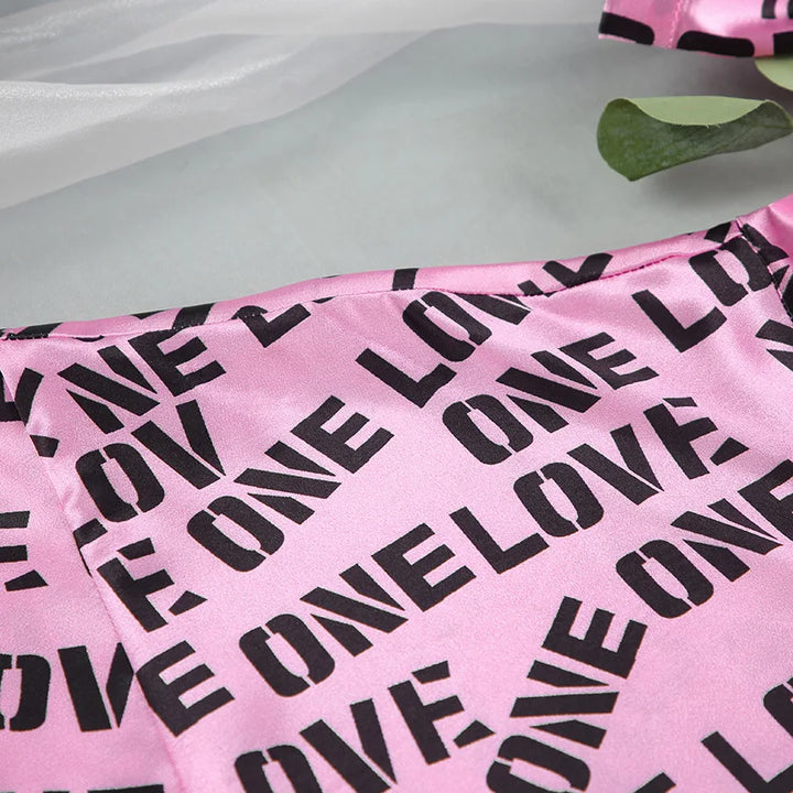 Conjunto de pijama con bata con estampado