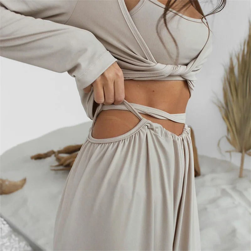 Conjunto con pantalones de manga larga