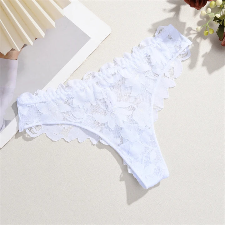 Paquete de 5 braguitas con bordado floral