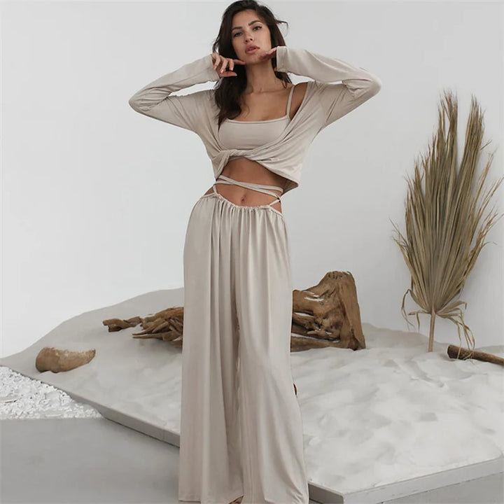 Conjunto con pantalones de manga larga
