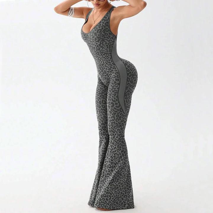 Mono deportivo con estampado de leopardo