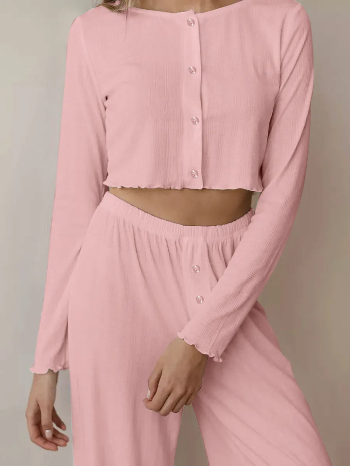 Pijama con manga larga y camiseta corta