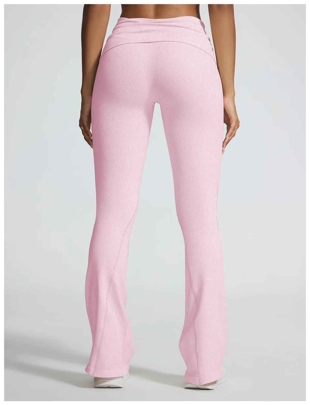 Pantalones de campana con cintura arrugada