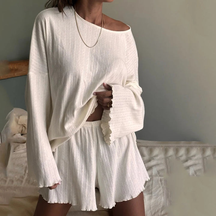 Conjunto oversize con ribete de volantes