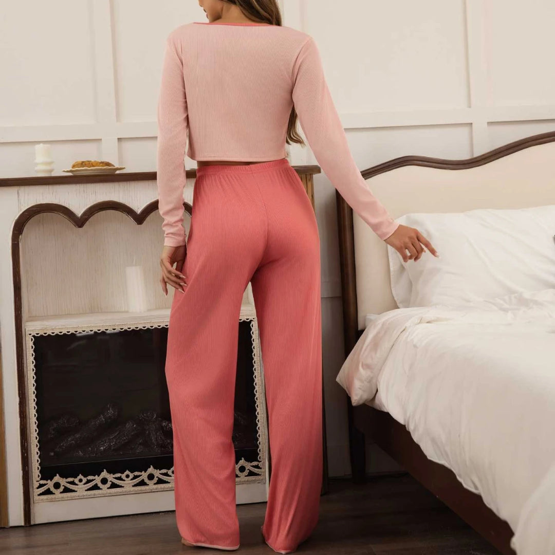 Pijama larga con lazado