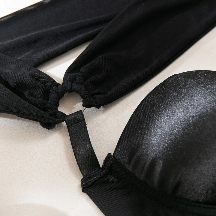 Body asimétrico con manga larga