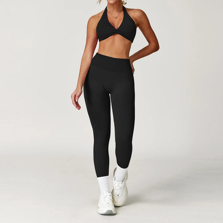 Conjunto deportivo sin costuras con leggings