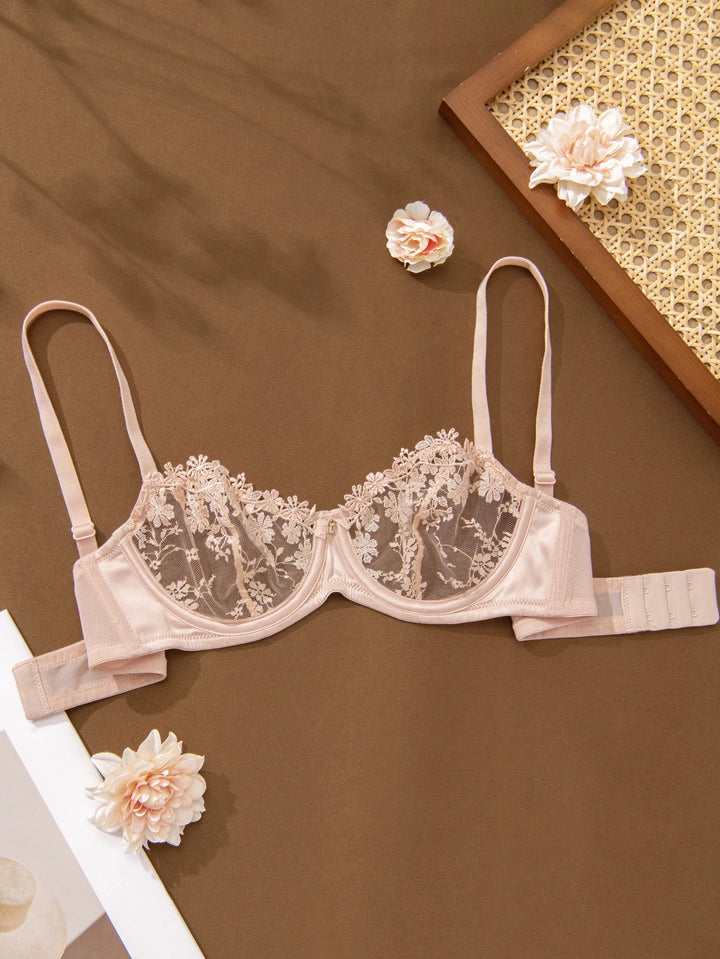 Sujetador de encaje floral