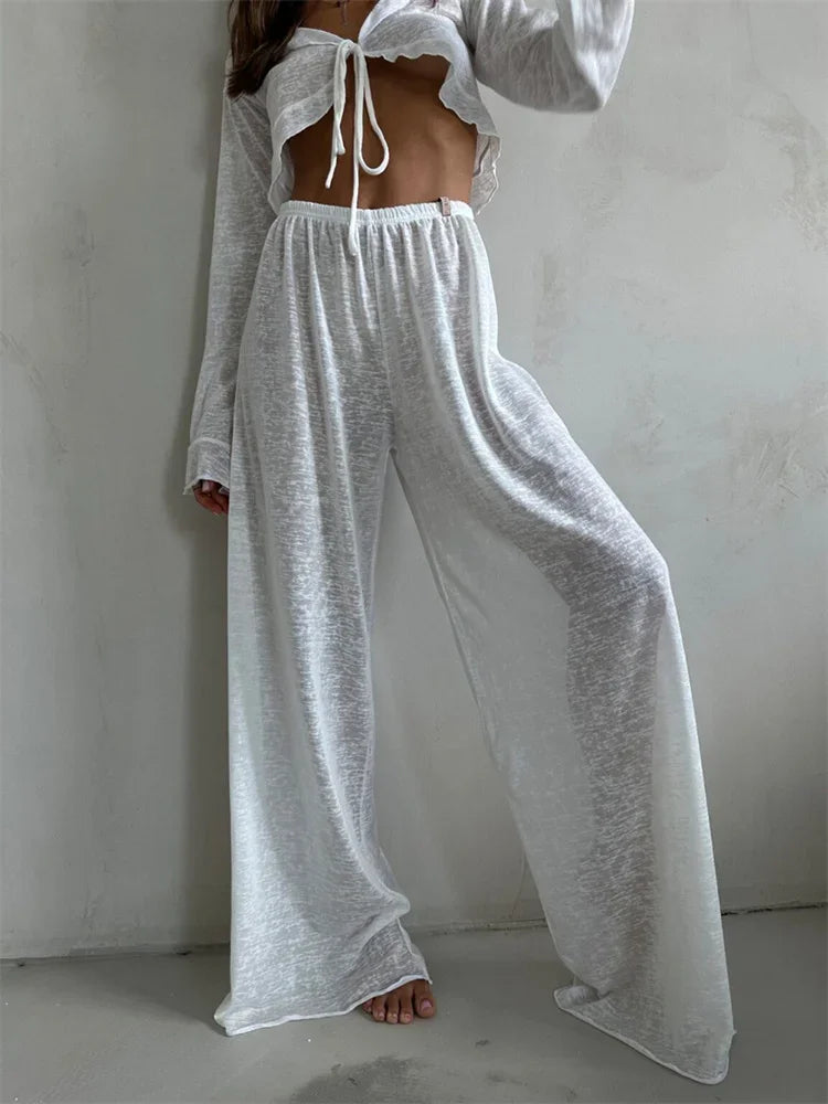 Conjunto de casa con lazado y top corto