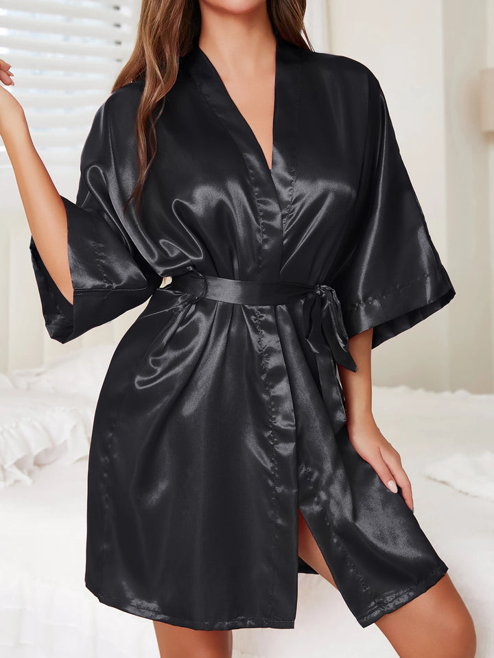 Bata de raso estilo liso