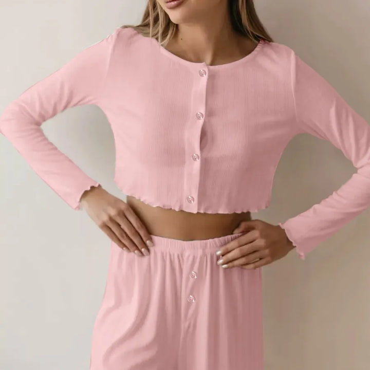 Pijama con manga larga y camiseta corta