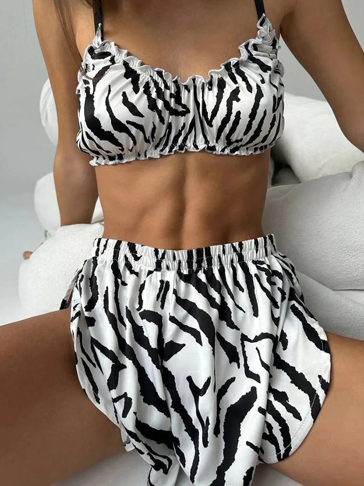 Pijama con estampado de zebra