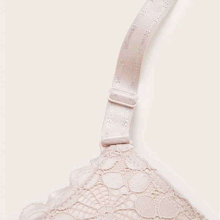 Sujetador con encaje y aros