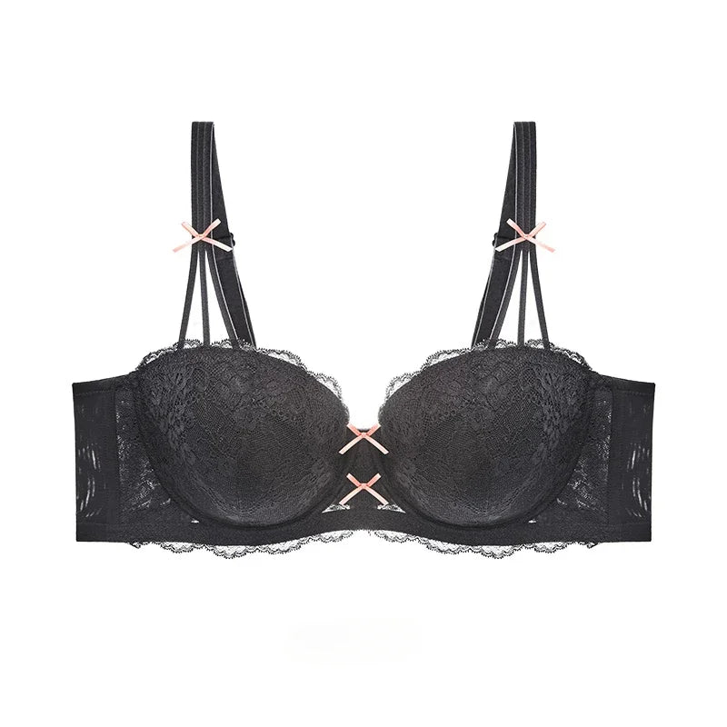 Sujetador de encaje con lacitos dobles