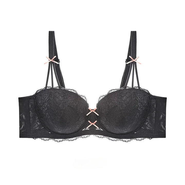 Sujetador de encaje con lacitos dobles