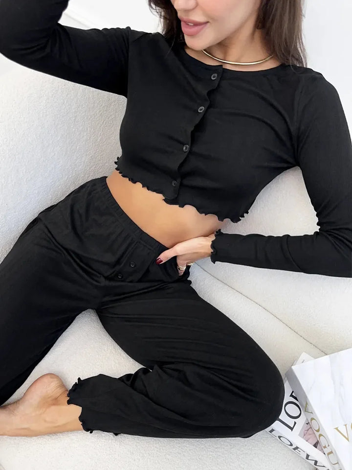 Pijama con manga larga y camiseta corta