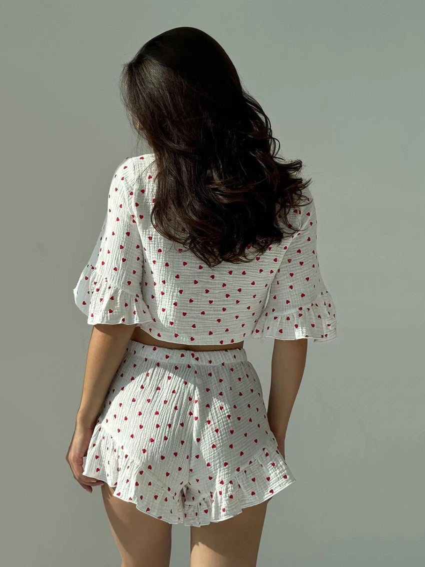 Conjunto de muselina con estilo oversize con estampado