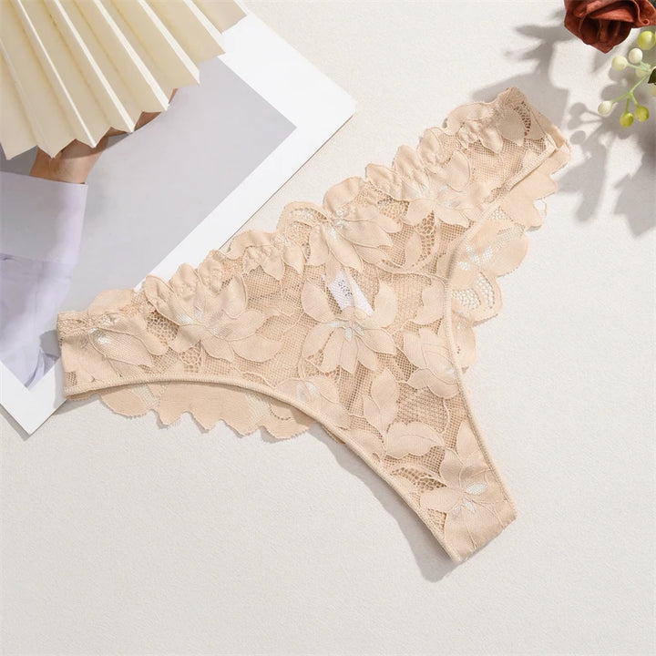 Paquete de 5 braguitas con bordado floral