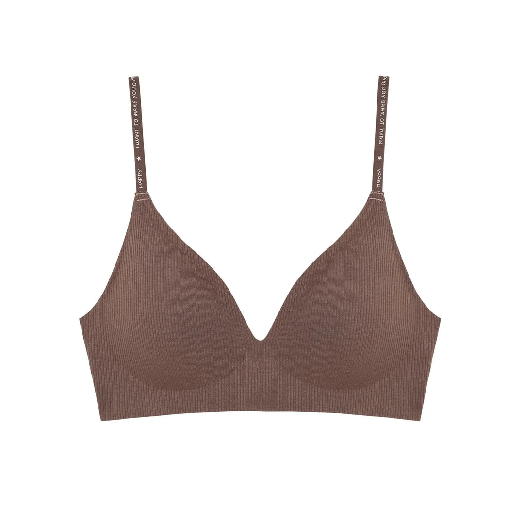 Sujetador de punto acanalado sin aros