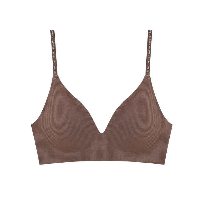 Sujetador de punto acanalado sin aros