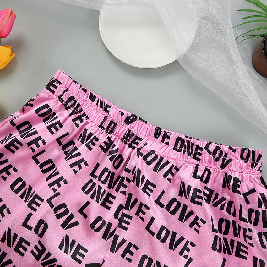 Conjunto de pijama con bata con estampado