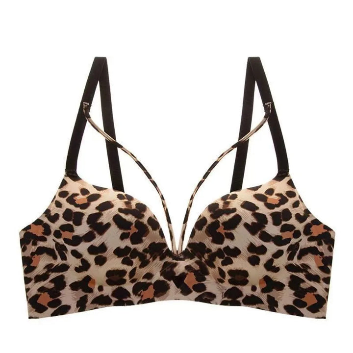 Sujetador push up con ribete de tiras