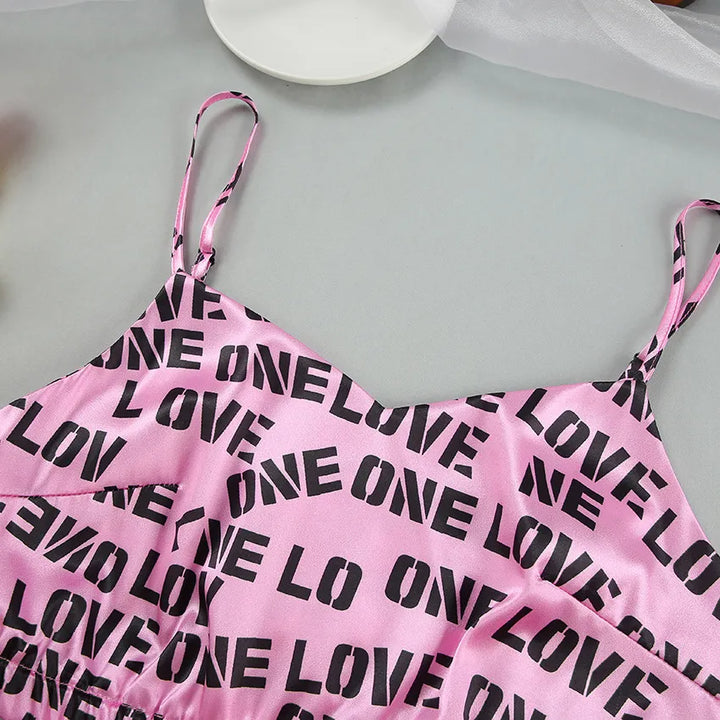 Conjunto de pijama con bata con estampado