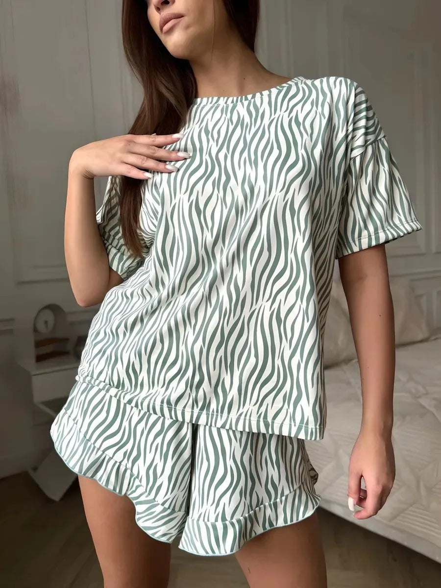 Pijama con estampado de zebra