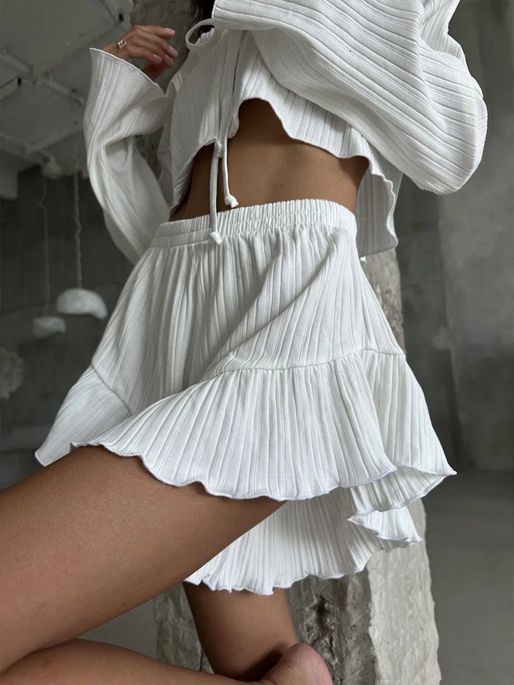 Conjunto de muselina con top lazado
